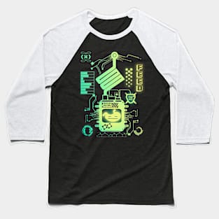 Feed Circuit cyberpunk neon Baseball T-Shirt